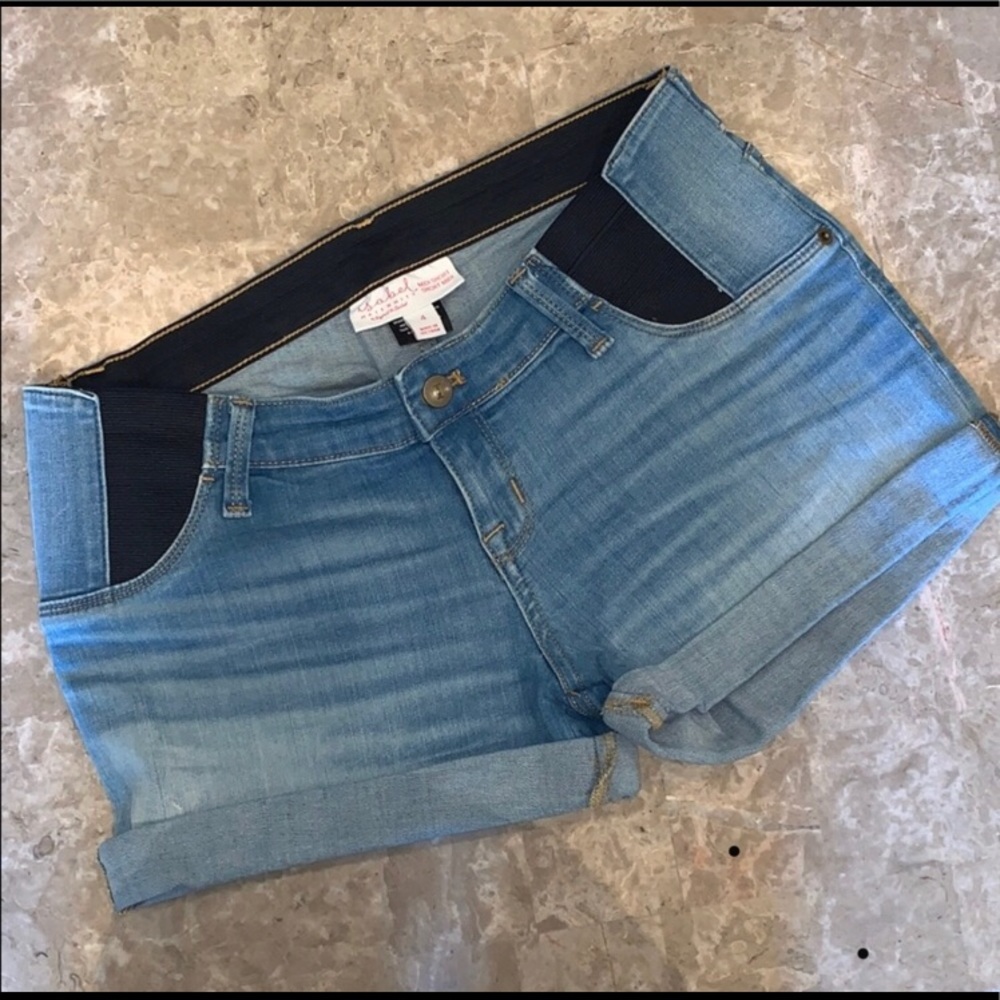 Ingrid and Isabel Maternity denim shorts